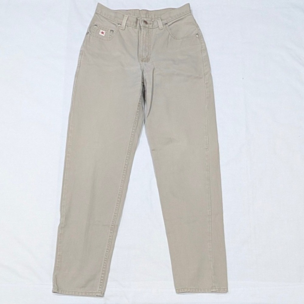 Vintage Rockies Relaxed Fit High Rise Khaki Jeans Tan Straight Leg Women's 29/9